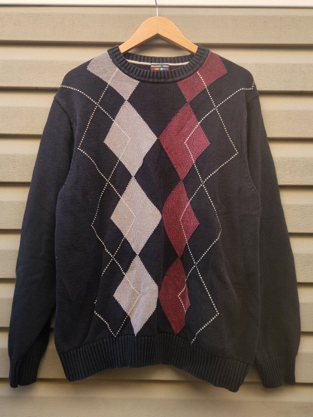 Vintage Colours Alexander Julian Pullover Sweater Aztec Type Mens Sz XLT